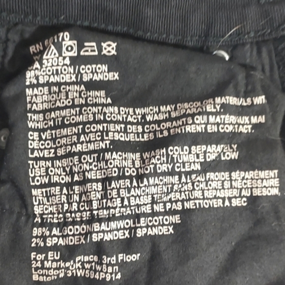 BDG Dree Shorts High Rise Cheeky Distressed Black Size 25 - Picture 13 of 16